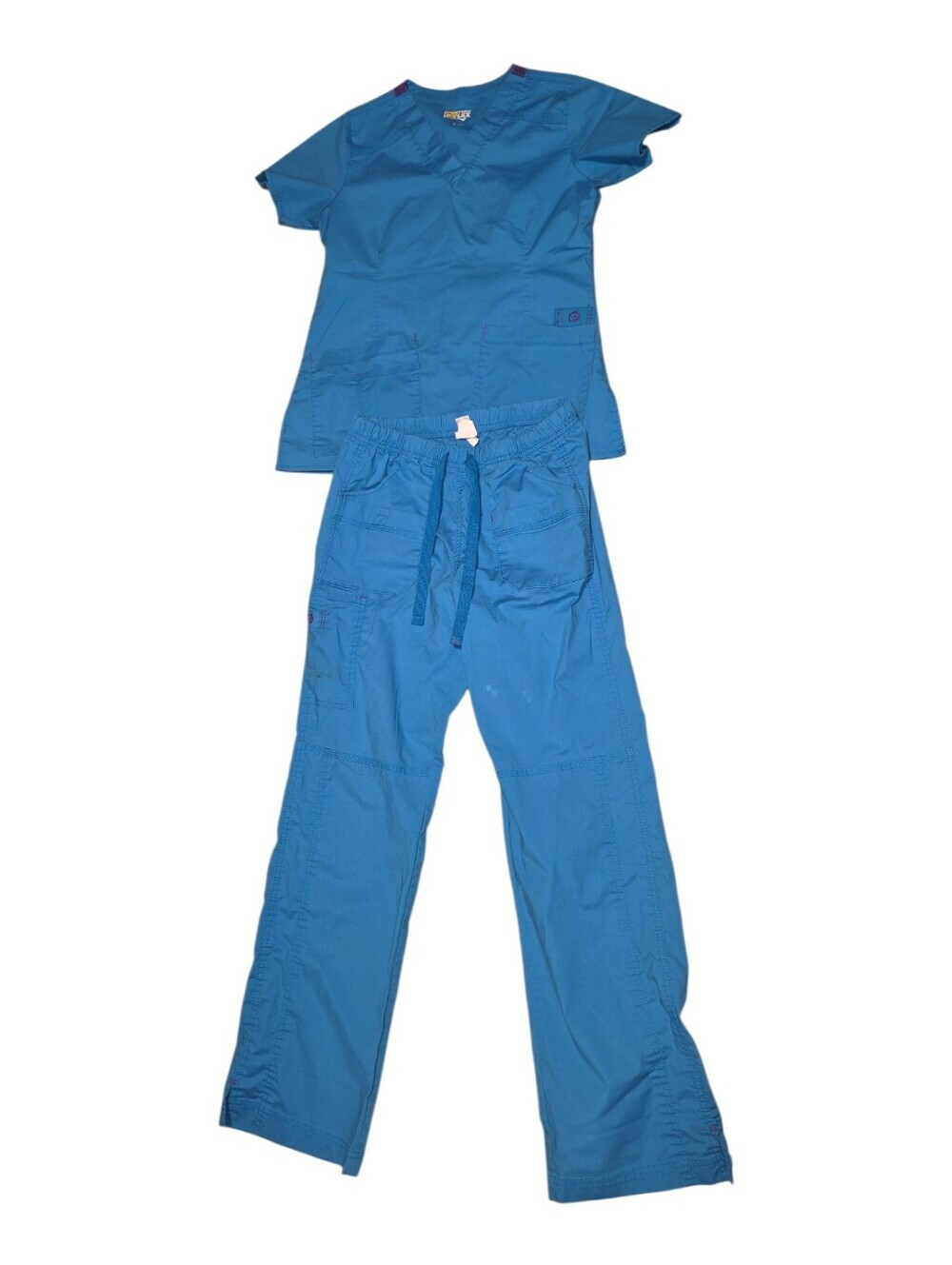 WonderWink WonderFlex Scrub Set Blue Size Small